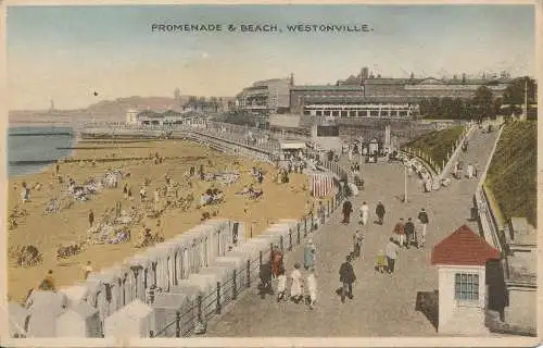 PC75065 Promenade und Strand. Westonville. 1934