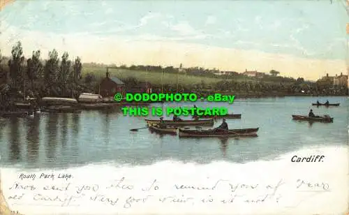 R558154 Roath Park Lake. Cardiff. Hartmann. 1903