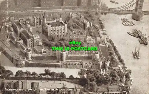 R600971 Flugzeugansicht des Tower of London. 571. Photochrom. 1923