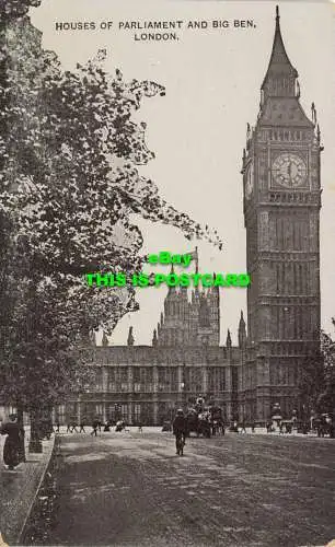 R603180 London. Houses of Parliament und Big Ben. Autofotoserie. 1913