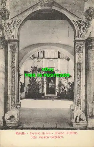 R604488 Ravello. Antiker Eingang. Palazzo D Betrübt. Hotelpension Belvedere. V