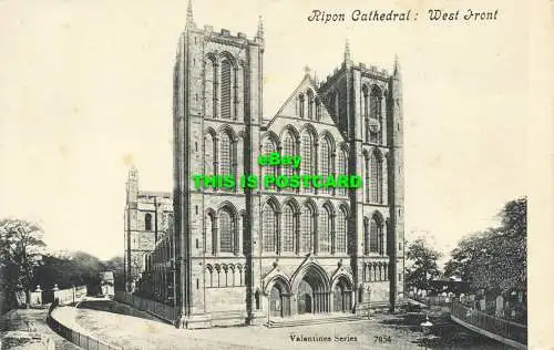 R601532 Ripon Kathedrale. Westfront. Valentinstagsserie. 7954. 1911