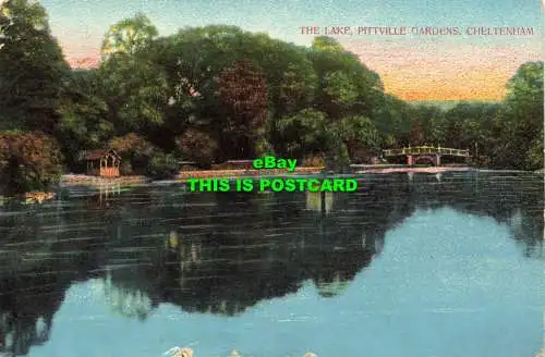 R602003 Lake. Pittville Gardens. Cheltenham. 1916