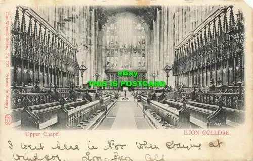 R601866 Obere Kapelle. Eton College. 5387. Schraubenschlüssel-Serie. Nein. 203. 1903