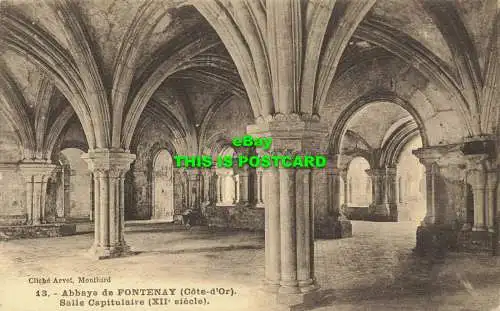 R601875 13. Abtei von Fontenay. Goldbewertung. Kapitelsaal. 12. Jahrhundert. C.L.