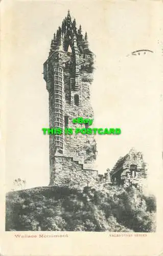 R604911 Wallace Monument. Valentinstagsserie. 1904