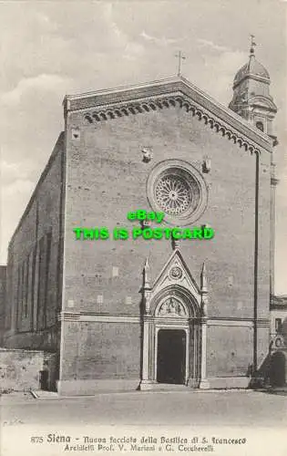 R604961 Siena. Neue Fassade der Basilika St. Francesco. Firma Stefano Vent