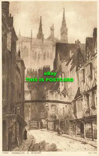 R605035 York. Stonegate und Minster. Photochrom