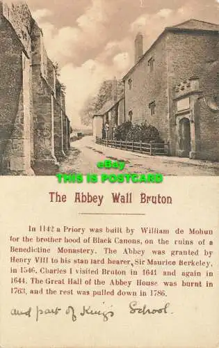 R605127 Die Abteimauer Bruton. R. Wilkinson. 1912