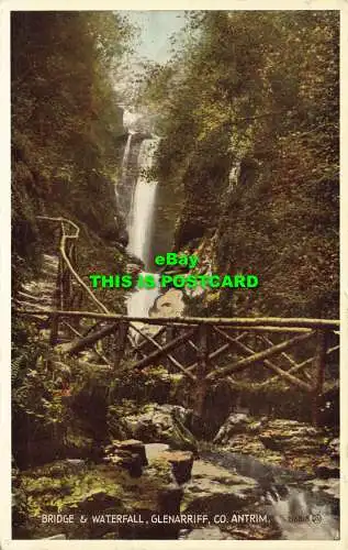 R605128 Co. Antrim. Glenarriff. Brücke und Wasserfall. Valentinstag. Carbo Farbe