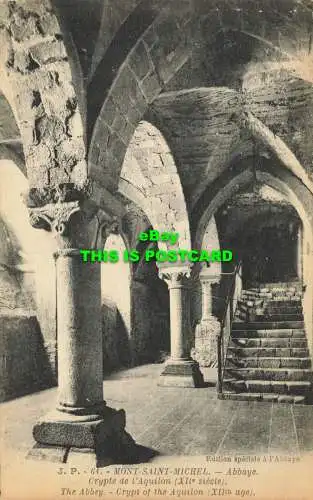 R605168 Mont Saint Michel. Die Abtei. Krypta des Aquilon. XII. Jahrhundert. l Abtei