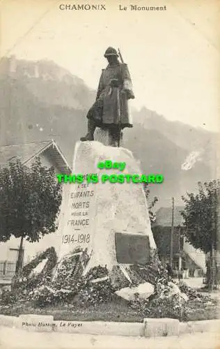 R605179 Chamonix. Das Denkmal. Foto Husson