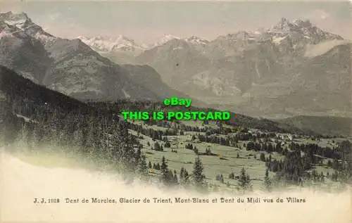 R606374 J.J. 1938. Zahn von Morcles. Trienter Gletscher. Mont Blanc und Dent du Mi