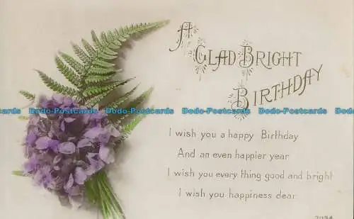 R025806 Grüße. Ein froher heller Geburtstag. Gedicht. Regent