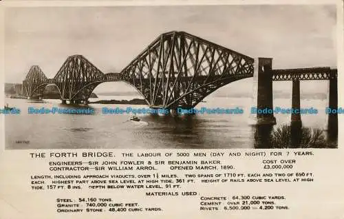 R031183 Die Forth Bridge. Valentinstag. RP. 1937