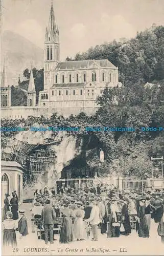 R030375 Lourdes. Die Höhle und die Basilika. LL. Nr. 59