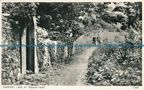 R029860 Guernsey. Gasse im Moulin Huet. Photochrom. Nr. V1681