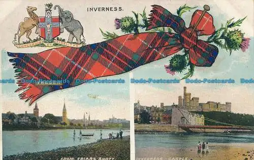 R031329 Inverness. Von Friars Shott und Inverness Castle. B. und Rs Kamera