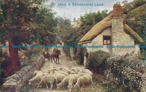 R031335 A Devonshire Lane. Photochrom. Celesque. Nr. 32518