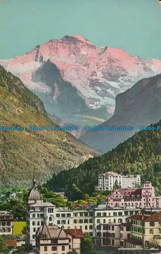 R030571 Interlaken und Jungfrau im Alpengluhn