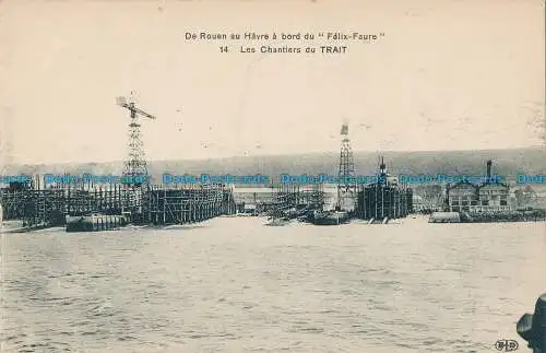 R032282 Von Rouen au Havre an Bord von Felix Faure. Die Baustellen des Strichs. Marcel