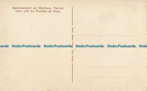 R030641 Allgemeine Ansicht von Montreux. Territet Caux und die Felsen von Naye