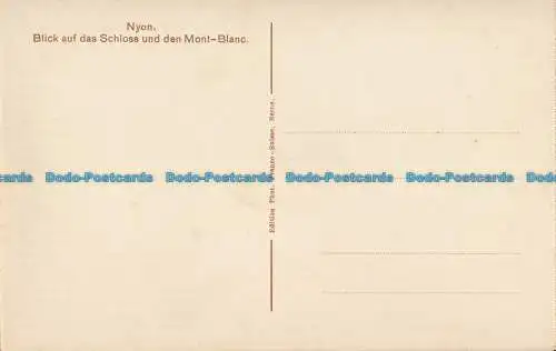 R030651 Nyon. Blick auf das Schloss und den Mont Blanc