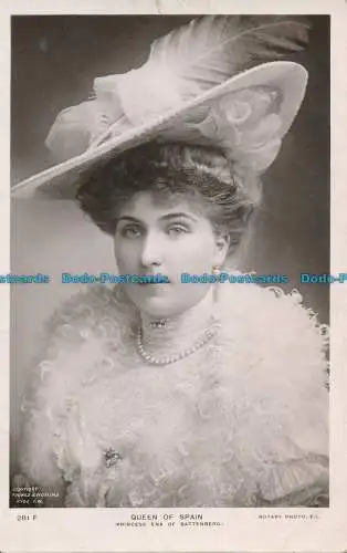 R032345 Königin von Spanien. Prinzessin Ena von Battenberg. Drehbar. Nr. 281F. 1906. B.Ich habe