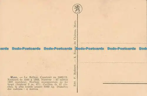 R031569 Mons. Der Glockenturm. F. Redoute