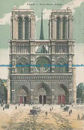 R033482 Paris. Notre Dame. Fassade. 1908