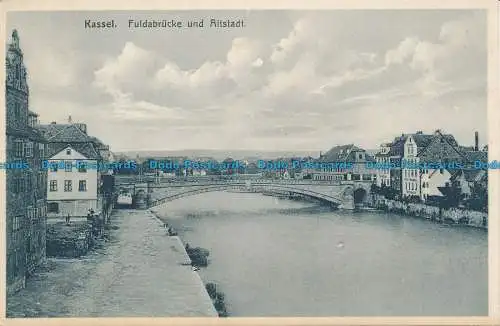 R033490 Kassel. Fuldabrücke und Altstadt. Bruno Hansmann. Nr. 52690