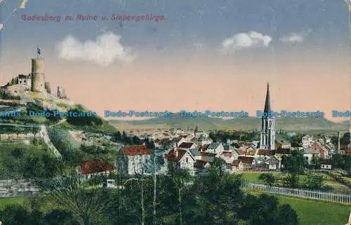 R030748 Godesberg m. Ruine u. Siebengebirge. Ottmar Zieher