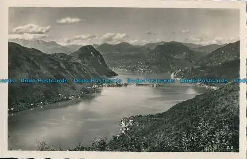 R033615 Alte Postkarte. See und Berge. Alfredo Finzli