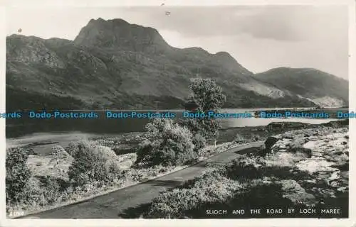 R032528 Slioch und die Straße von Loch Maree. Weiß. Das Beste von allem. RP. 1957