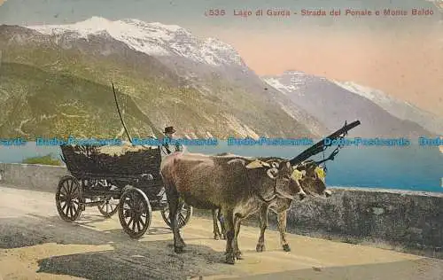 R030907 Gardasee. Strada del Ponale und Monte Baldo. Photoglob. 1913