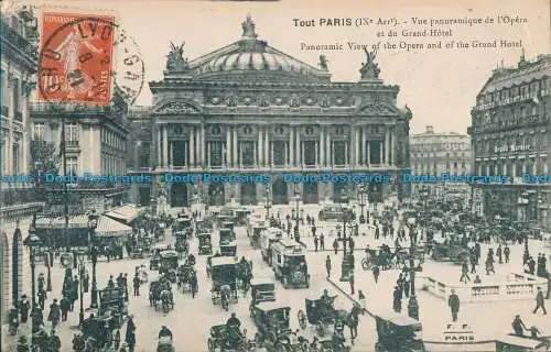 R031798 Tour Paris. Panoramablick auf die Oper und das Grand Hotel. 1921