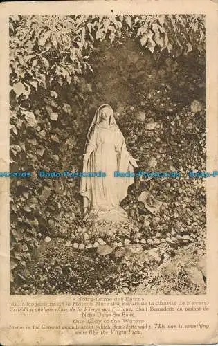 R033722 Notre Dame des Eaux. Statue auf dem Klostergelände. 1951