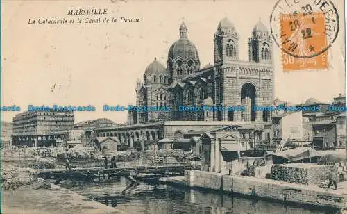 R031835 Marseille. Die Kathedrale und der Zollkanal. 1922