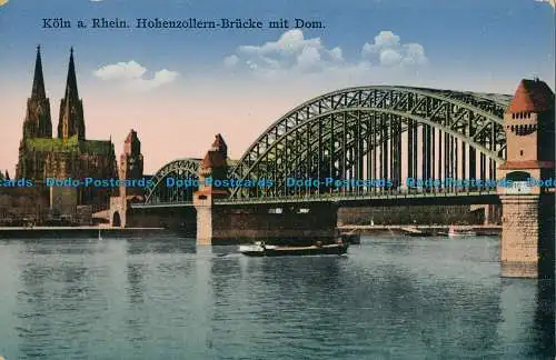 R030976 Koln a. Rhein. Hohenzollern Brucke mit Dom