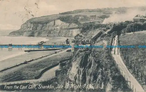 R033780 Von der East Cliff. Shanklin. Isle of Wight. 1915