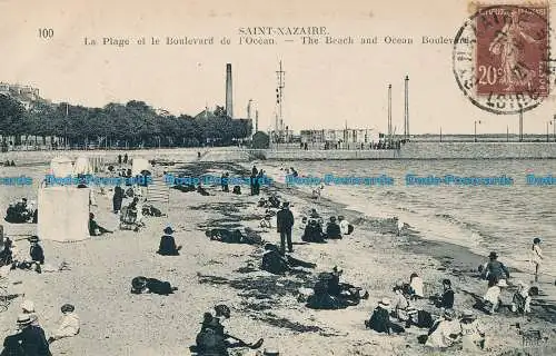 R031933 Saint Nazaire. Der Beach and Ocean Boulevard. Neurdein Brüder. Nr. 100. 1