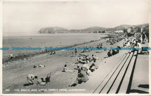 R032724 Der Strand und Little Ormes Head. Llandudno. D. Konstanz. RP