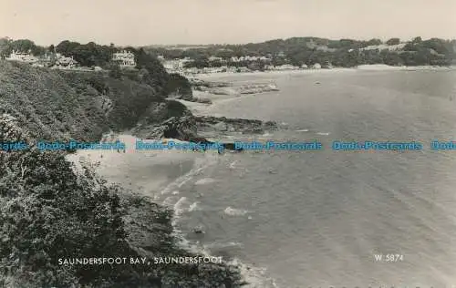 R032736 Saundersfoot. Bay. Saundersfoot. Valentinstag. Nr. W5874. RP. 1960