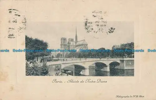 R033856 Paris. Apsis von Notre Dame. Heliographie. 1912