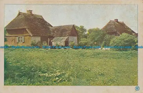 R033891 Alte Postkarte. Haus und Hinterhof