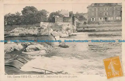 R031989 Krieg 1914 bis 1915. Lagny. Zerstörung der Steinbrücke. Vaugirard.