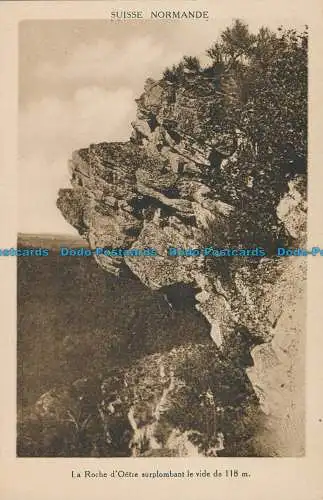 R033901 Normannische Schweiz. La Roche d Oetre mit Blick auf die 118 m hohe Leere