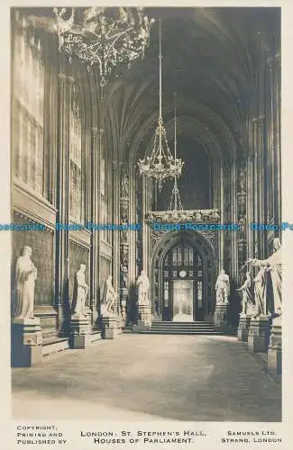 R032848 London. St. Stephens Hall. Häuser des Parlaments. Samuels Ltd