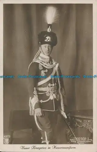 R032104 Unser Kronprinz in Husarenuniform