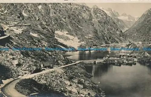 R034108 Alte Postkarte. Berge und See. Vertrieb Wilhelm